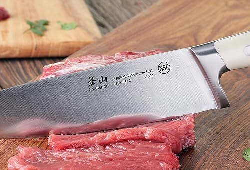 Miniatura 7 de Cangshan serie S1 1022568 juego de 5 cuchillos para principiantes, acero forjado alemán, color nogal