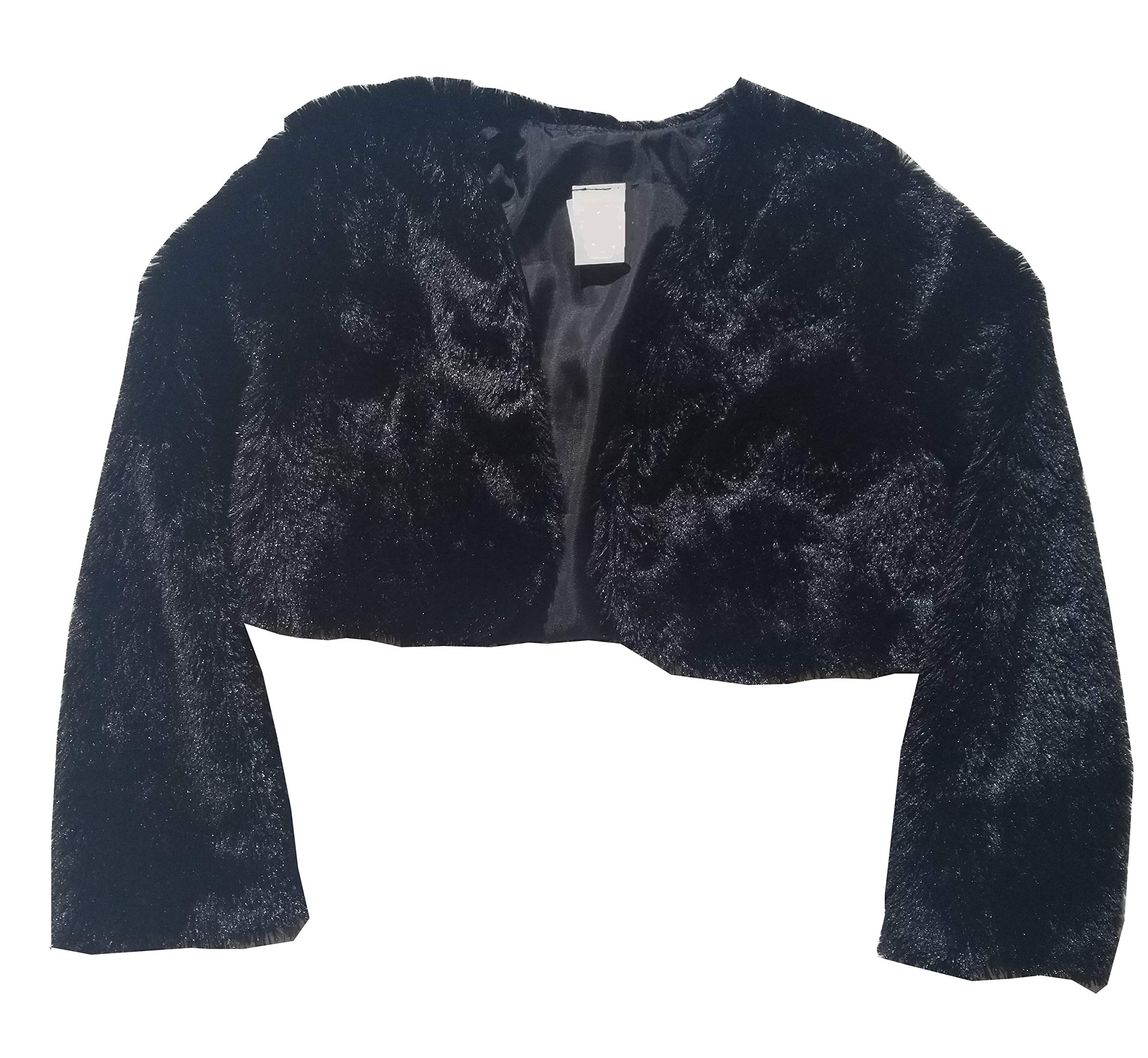 iGirlDress Girls Cozy Faux Fur Bolero Dress Jacket Sweater Shrug