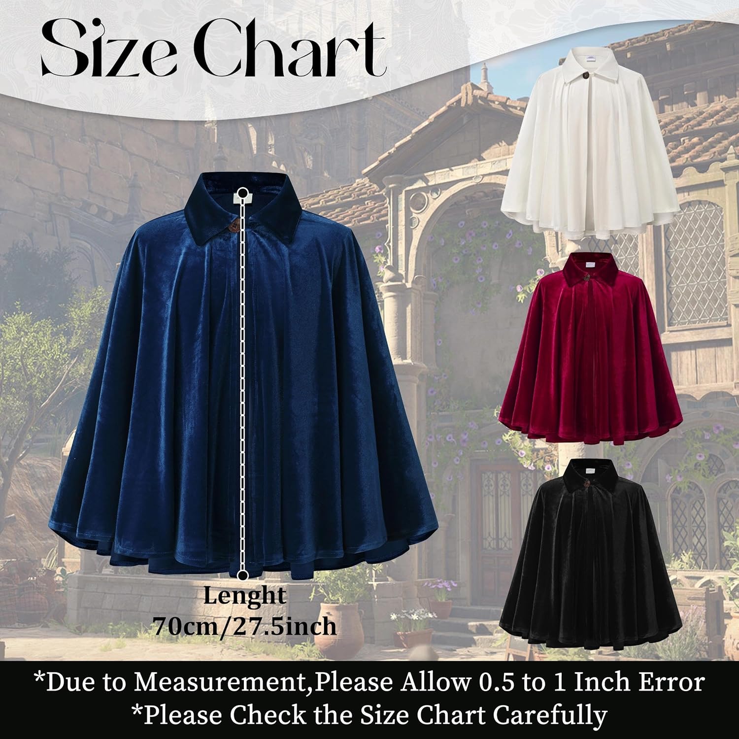 Velvet Cape Women,Renaissance Medieval Velvet Short Cape for Evening Dresses Wedding