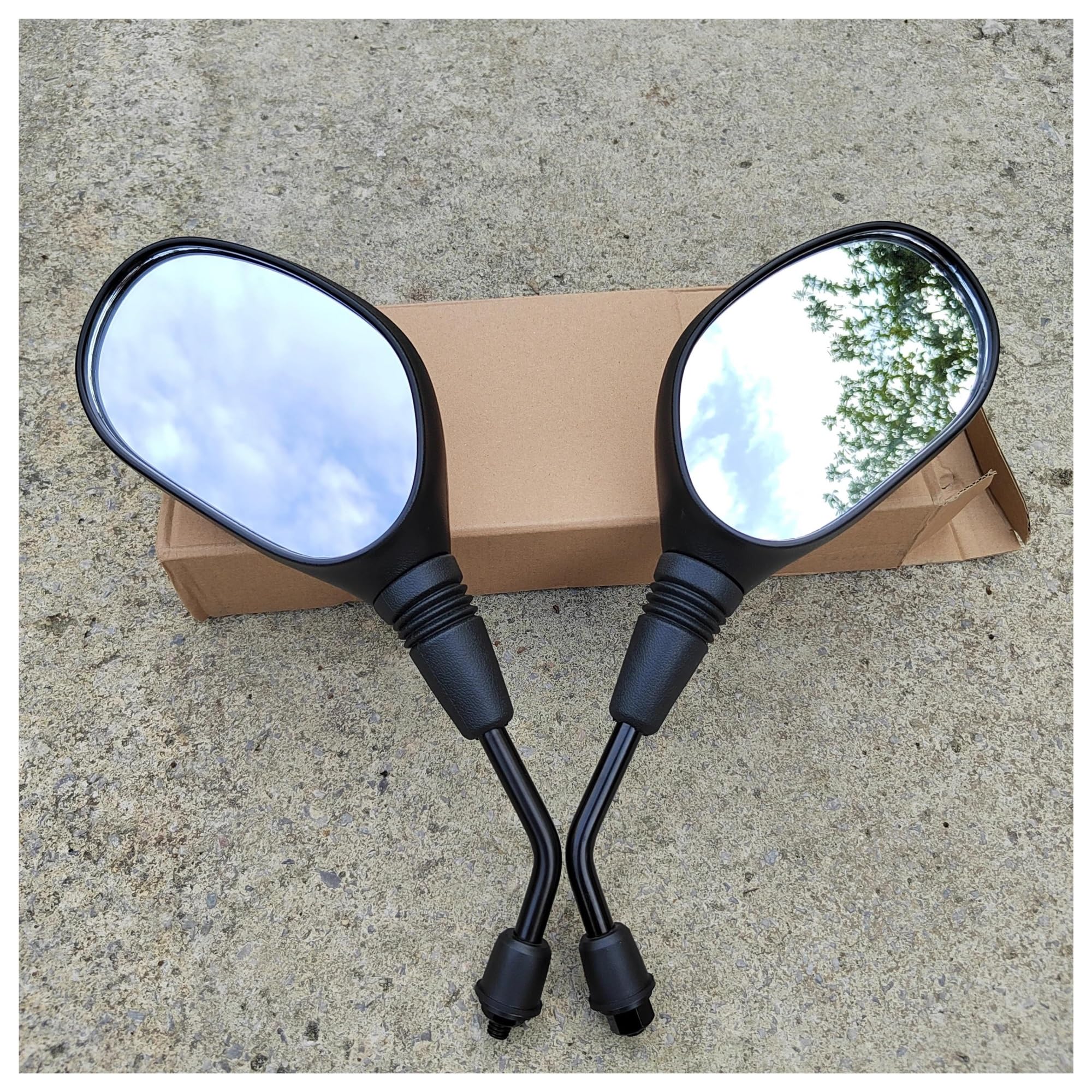 Espejo retrovisor Universal para Motocicleta N&MAX MT07, MT-07, de 10 mm y 8 mm, para Scooter y Bicicleta eléctrica (un par de 10 mm).
