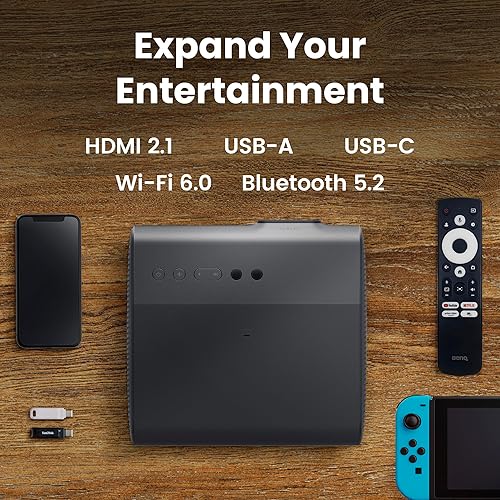 Miniatura 6 de BenQ Proyector LED GP520 4K HDR 2600lm para sala de estar para entretenimiento en el hogar con Google TV, modo cine automático, MEMC, Rec.709,