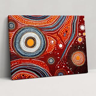 Painted Anarchy Aboriginal Canvas Print: Dreamtime Dot Painting - Aborginal, Dot Painting, Aboriginal, Wall Art, 18" x 12"