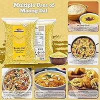 Vista 3 de Rani Moong Dal (frijoles mungos divididos sin piel) Lentejas indias 32 onzas (2 libras) 32.03 oz ~ Todo natural Apto para gluten Sin OMG