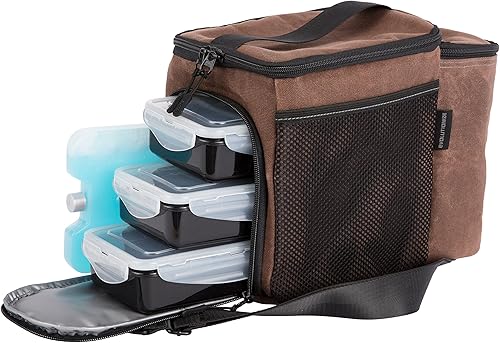 Miniatura 3 de EVOLUTIONIZE Bolsa de preparación de comidas, sistema de gestión de lonchera completa que incluye recipientes de preparación de comidas de control