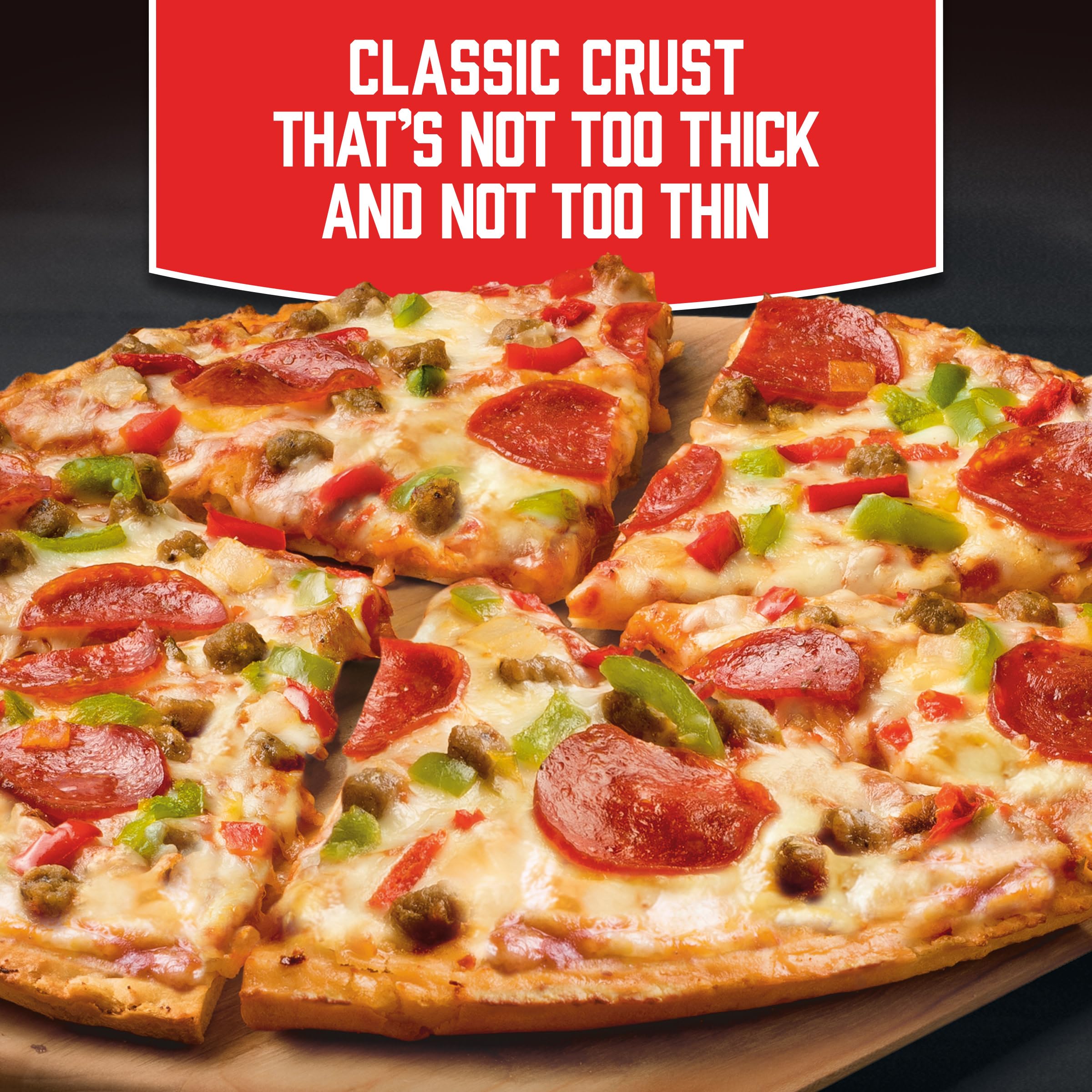 Amazon.com: Red Baron, Classic Supreme Pizza, 23.45 oz (Frozen