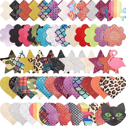 Syhood 60 Pairs Women Pasties Disposable Nipple Cover Stickers Adhesive Breast Pasty - Bright Style