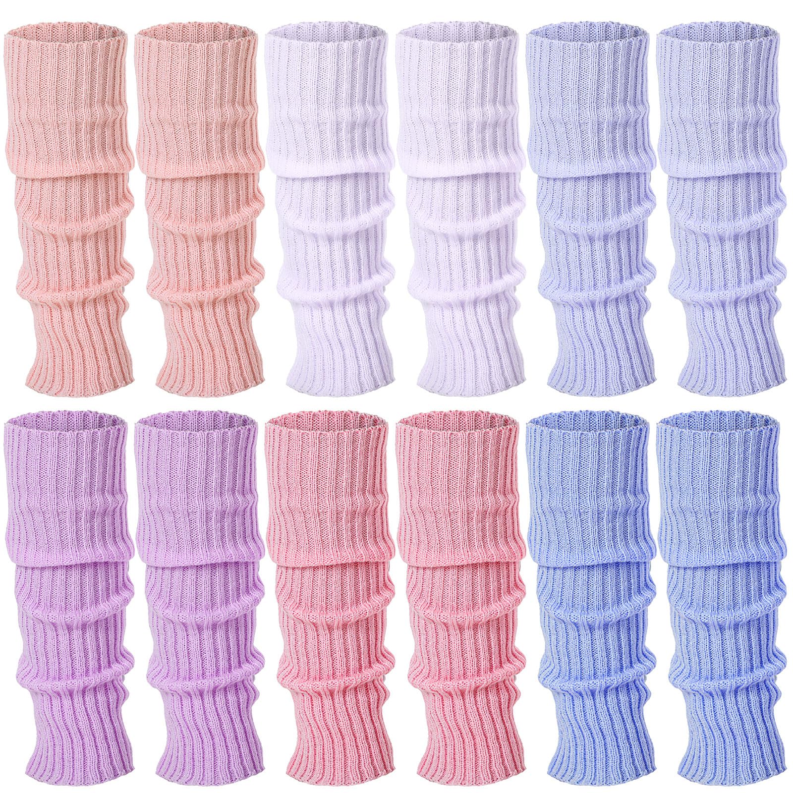 Sintege 6 Pairs Leg Warmers for Girls Women