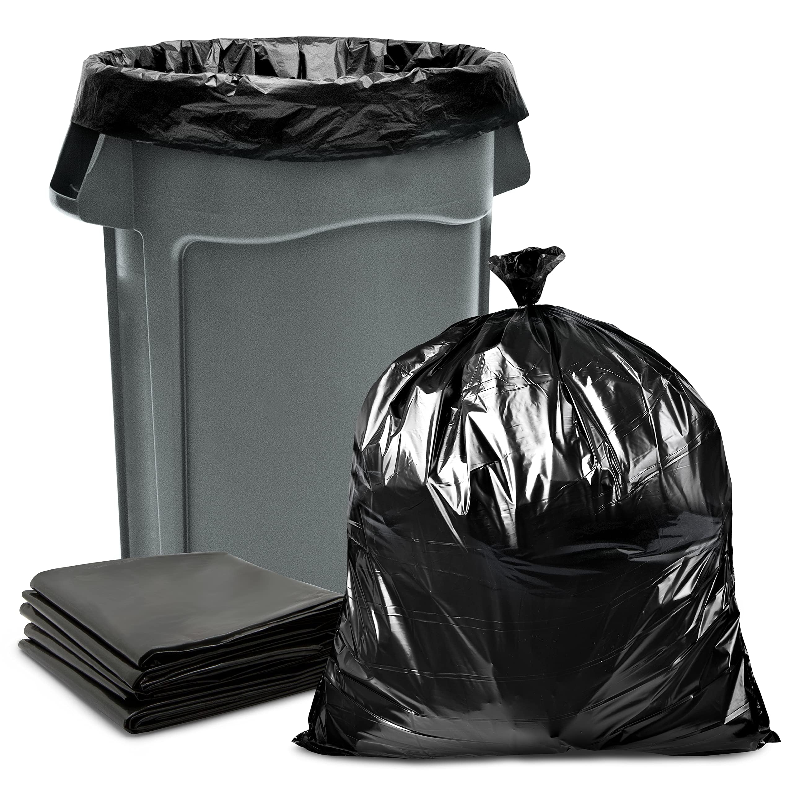 90 Liter Capacity Drum Garbage Bags Large Jumbo Size Garbage Dustbin Bags for Packing Large 32 X 42 Inches Jumbo Garbage Bag (5Bag) For Packaging, dustbin, Biodegradable, Black (5)-image-26