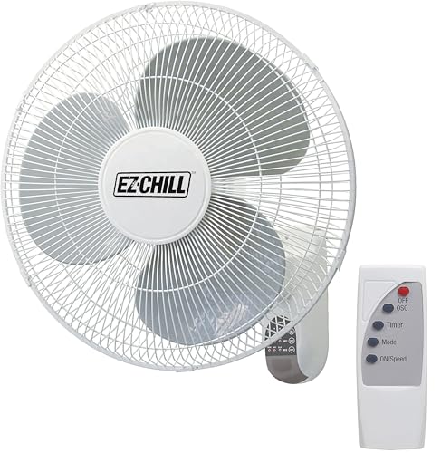 EZ-CHILL 16 Inch Oscillating Wall Fan