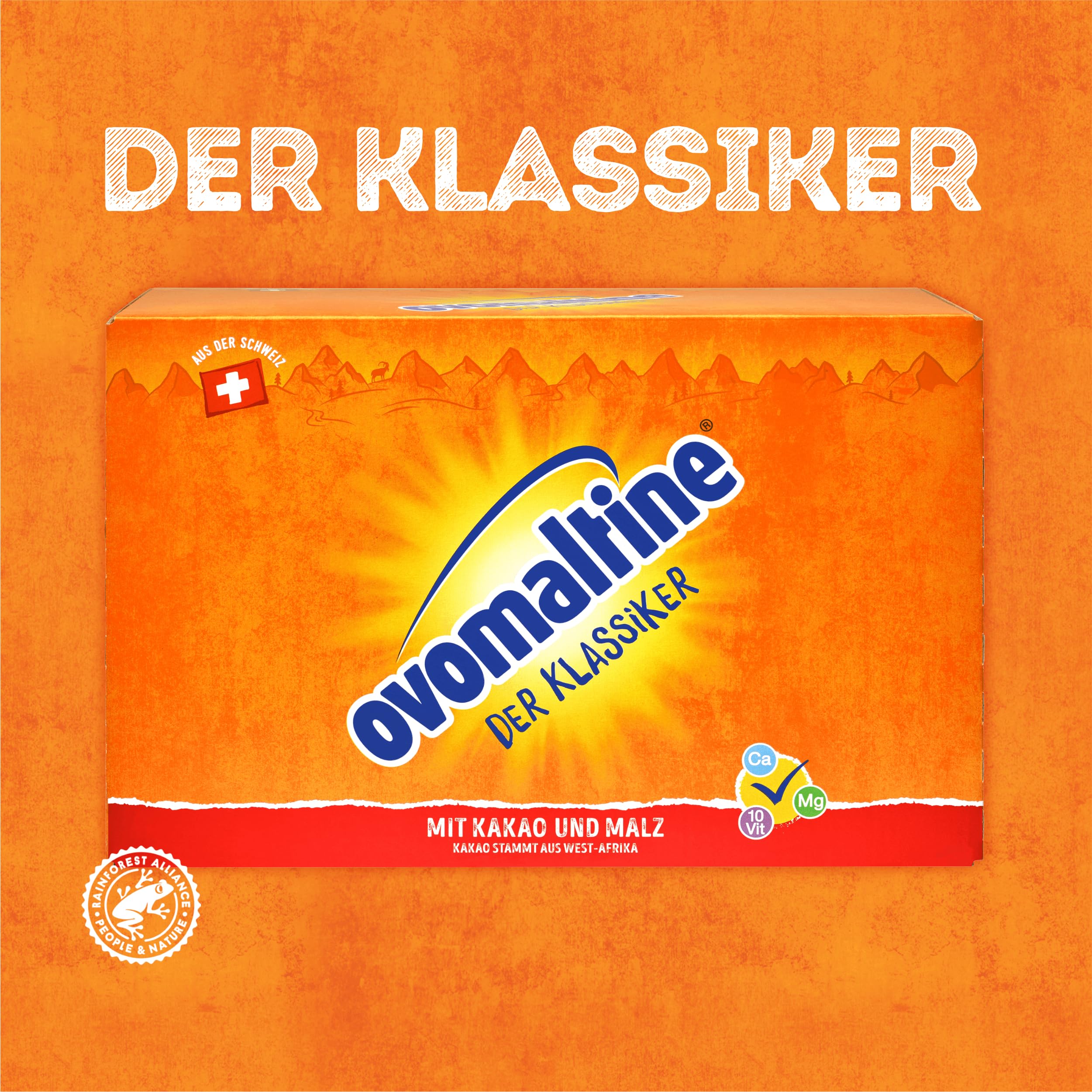 Ovomaltine Kakao-Pulver Tassenportion in Beuteln mit dem einzigartigen Geschmack nach Malz und hochwertigem Cacao, nachhaltig - einzeln verpackt für heiße Schokolade (100 x 18g)