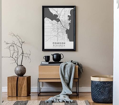 Miniatura 7 de Mapa de Oshkosh, Wisconsin, Light 2 (24x36)