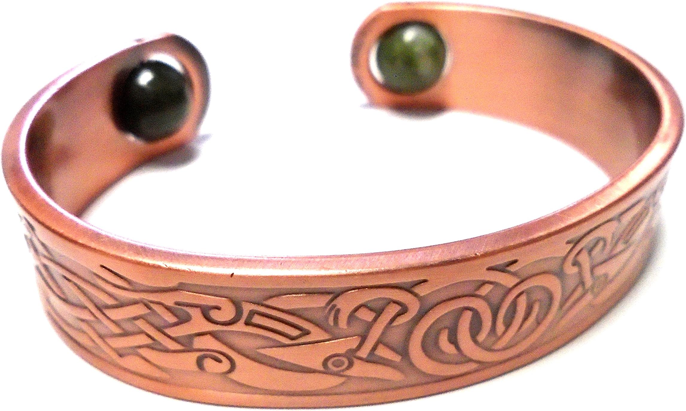 Irish Marble Copper Spring Bangle Bracelet…