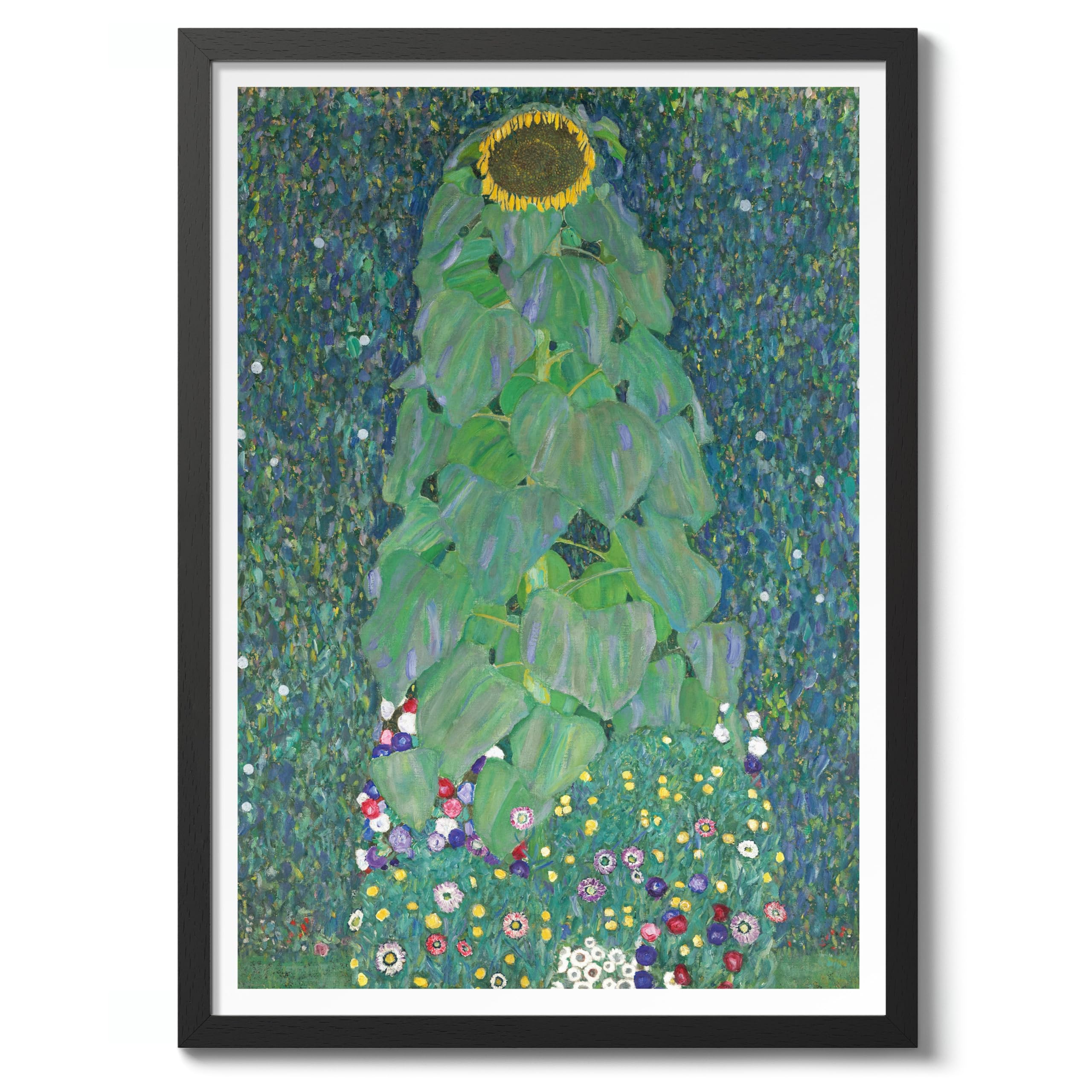 Sunflower Gustav Klimt Poster, Classic Famous Oil Painting Print, Modern Art Nouveau Wall Art Home Decor, Archival Matte, A1 (Black Frame) - 84.1x59.4cm — image 1