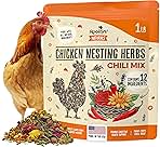 Roosty's Naturals Chicken Nesting Herbs - Chili Mix | 1LB Premium Nesting Herbs for Coop | Made in The USA | Chicken Treat and mixes with Coop Bedding as a Coop Refresher