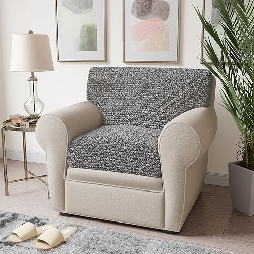 Miniatura 5 de PAULATO BY GA.I.CO. Funda de cojín para sofá, funda de cojín en T y caja, protector de asiento de repuesto para sofá, fundas elásticas para asientos