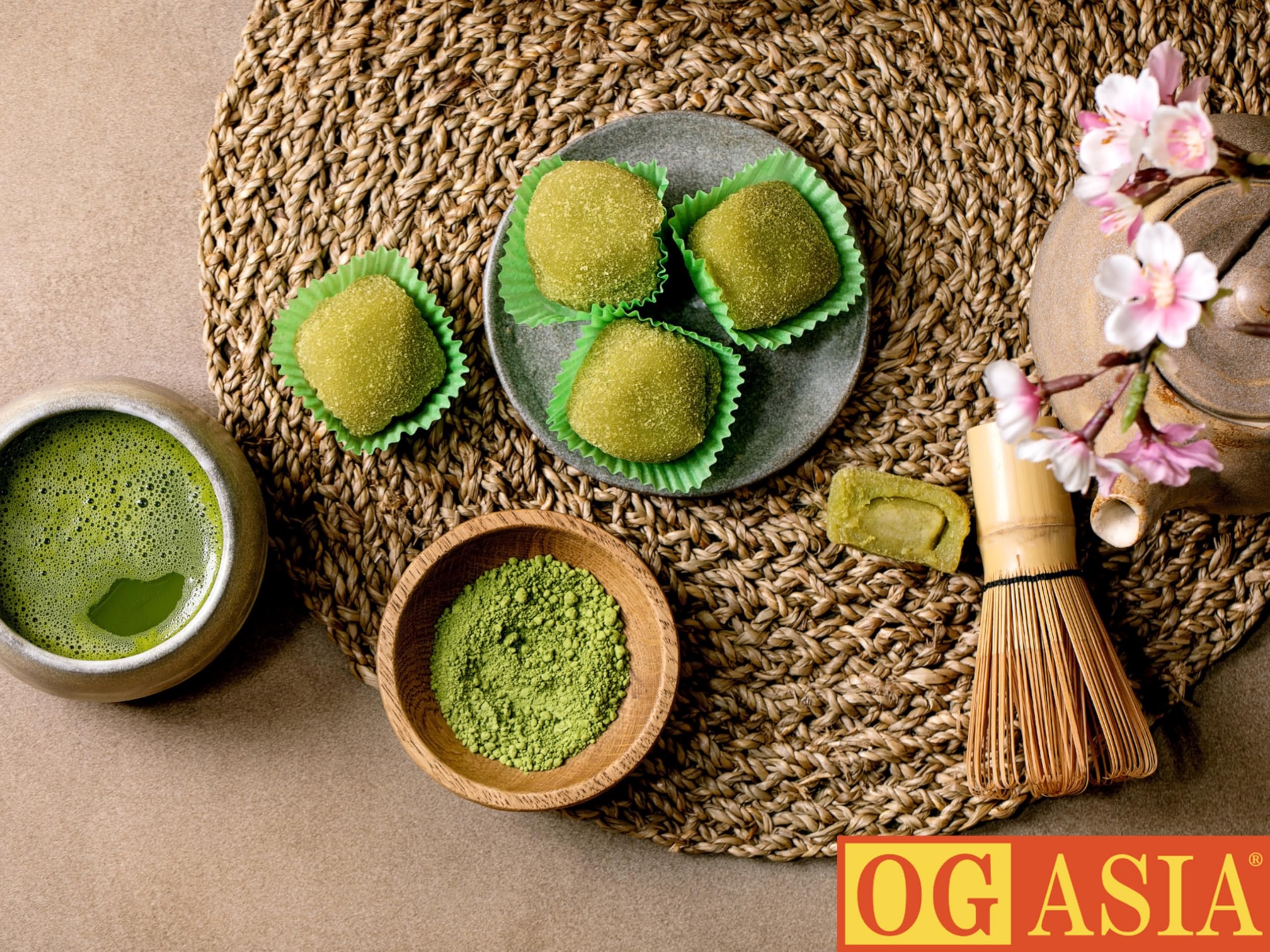 Delicious Délicieux Mini Mochi Mix – 3 variétés – Lait, matcha, haricot rouge – Plat sucré japonais – Gâteau de riz doux et collant – OG ASIA – 250 g