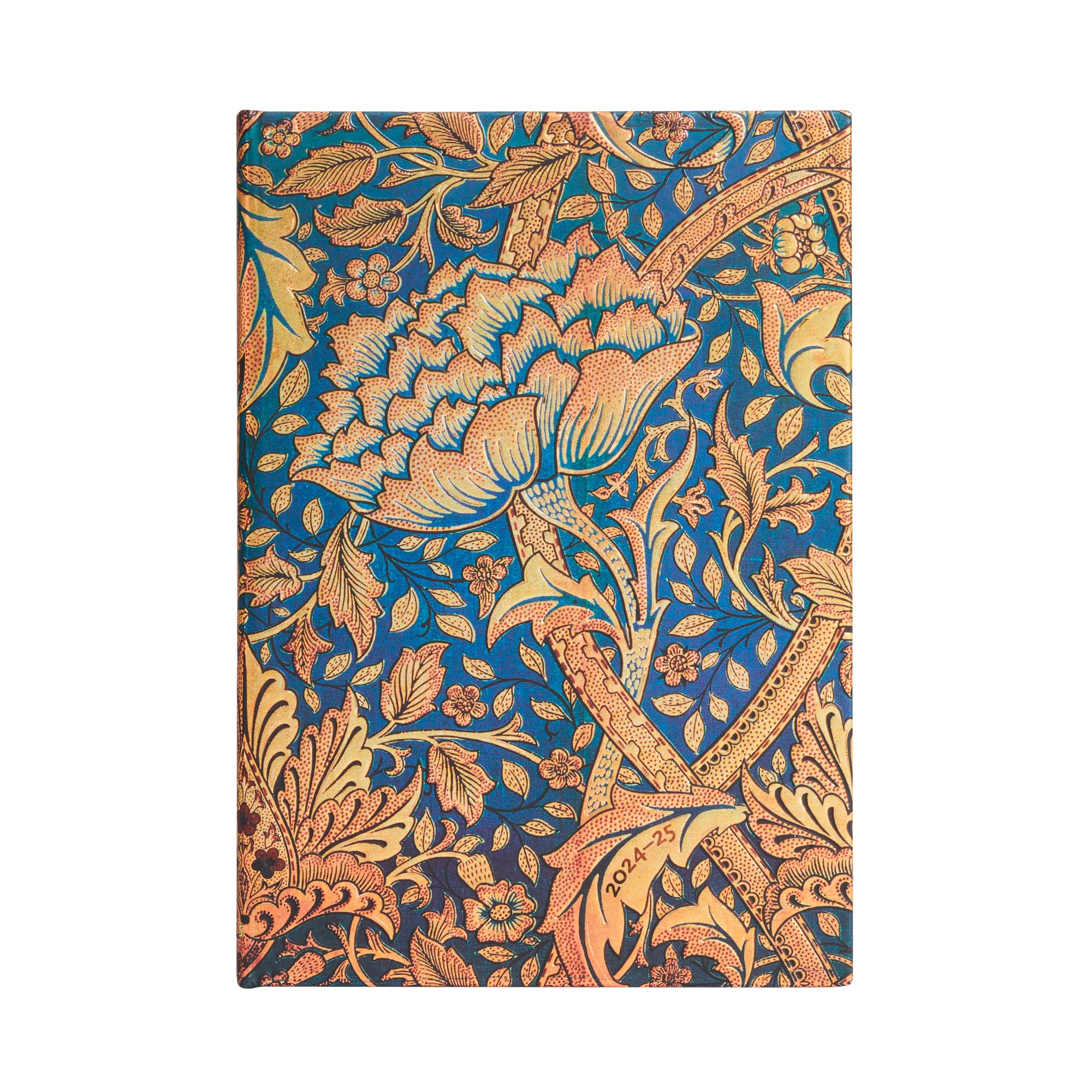 Paperblanks Morris Wind Gust Midi Horizontal 13 Month Calendar 2025 Elastic Band Closure