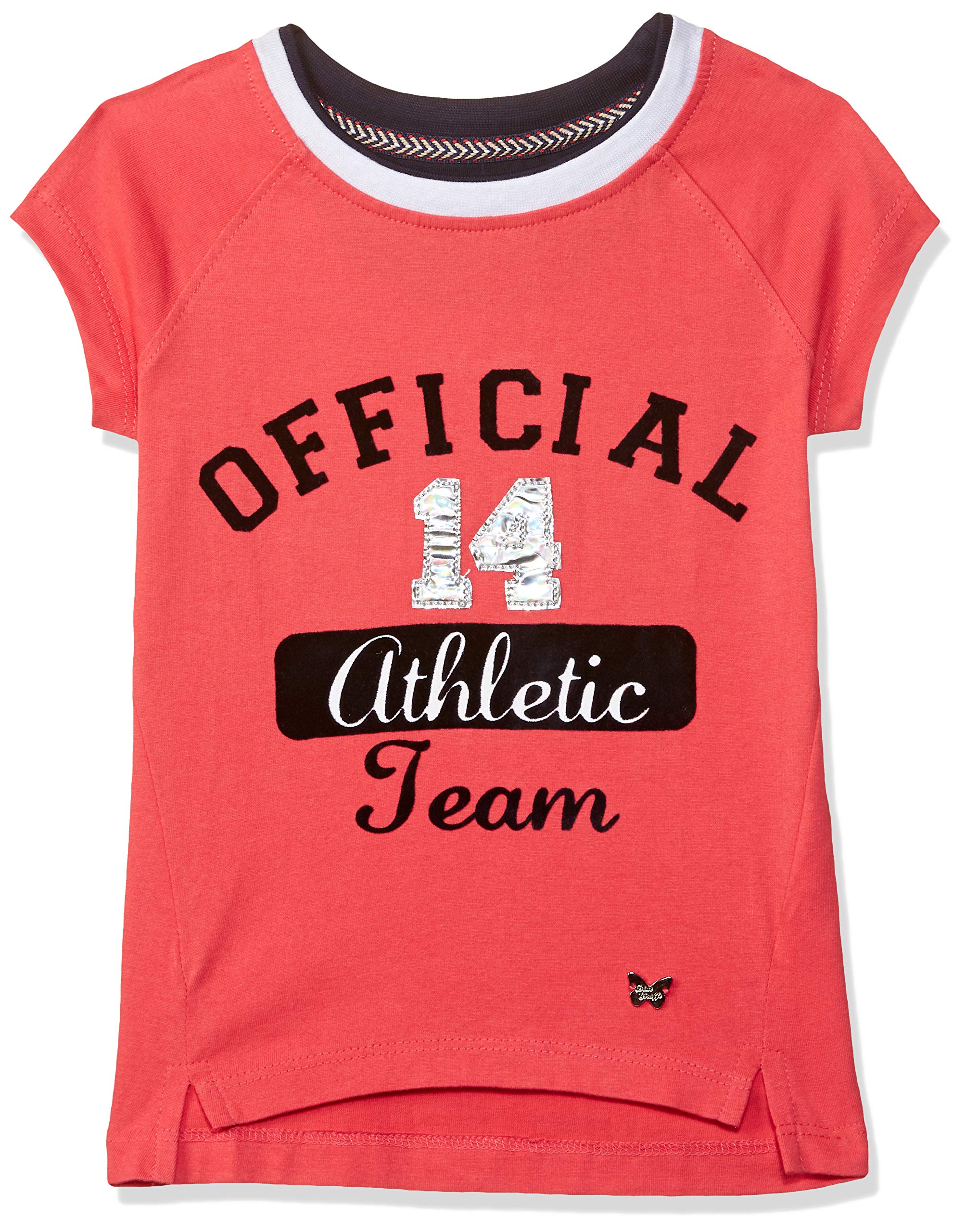 Blue Giraffe Girl's Solid Regular Fit T-Shirt