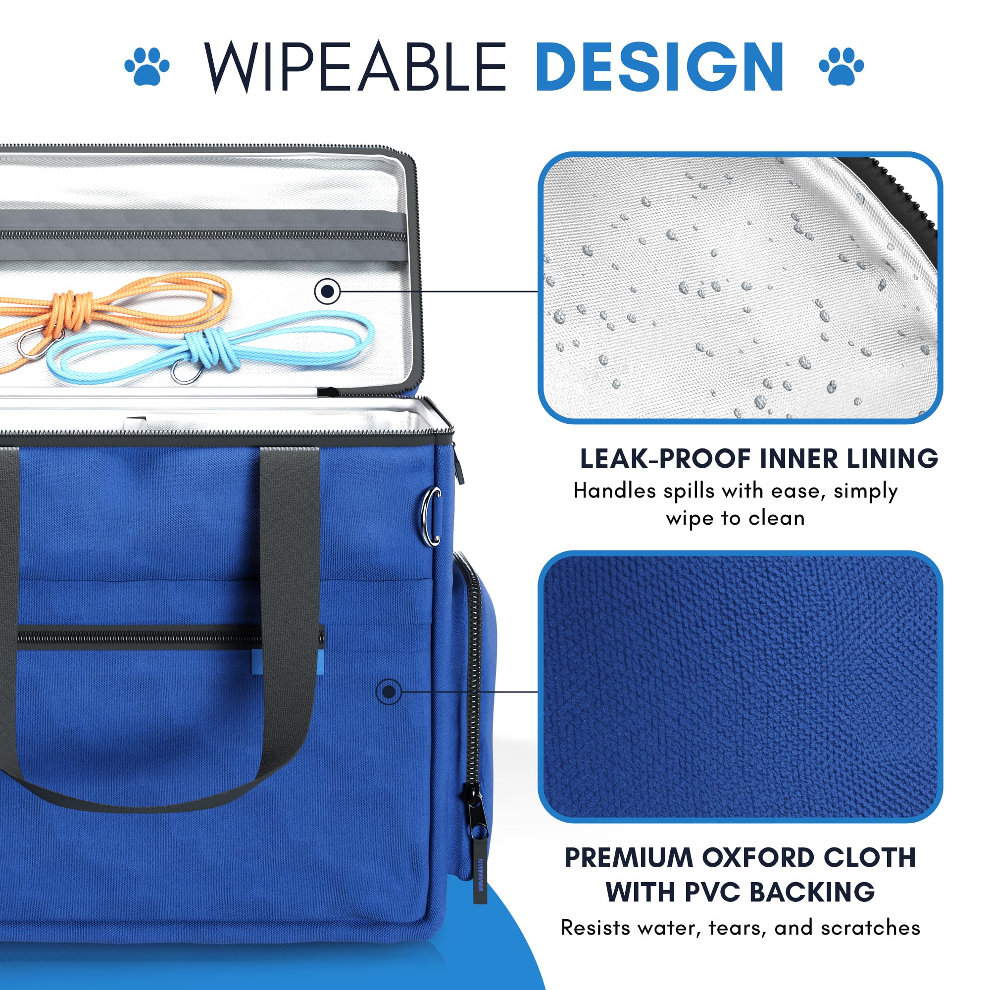 TrekTails Dog Travel Bag for Supplies - Durable Dog Carrying Bag