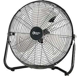 Comfort Zone CZHV12B 12-inch High-Velocity 3-Speed Floor Fan with 180-Degree Tilt, Black