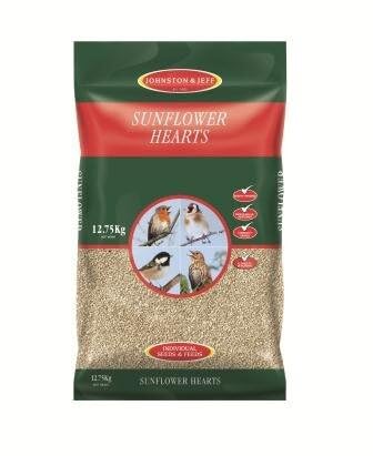 12.75kg Sunflower Hearts - Premium All-Round Bird Food/Feed - High Protein, Oil-Rich Seed for Wild Birds