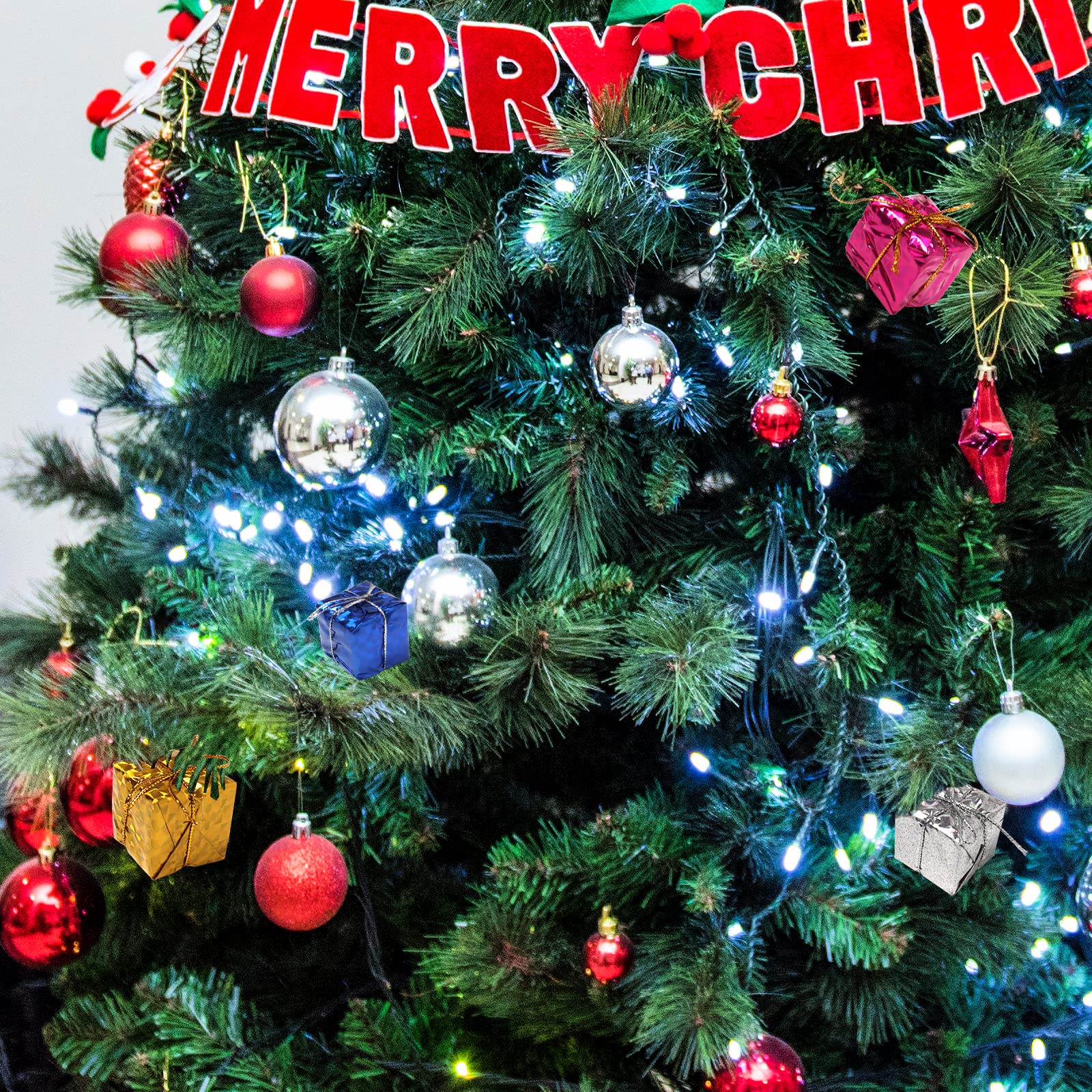 Amazon.co.jp: Hapy Shop クリスマスツリー装飾 72個 1.1×1.1インチ