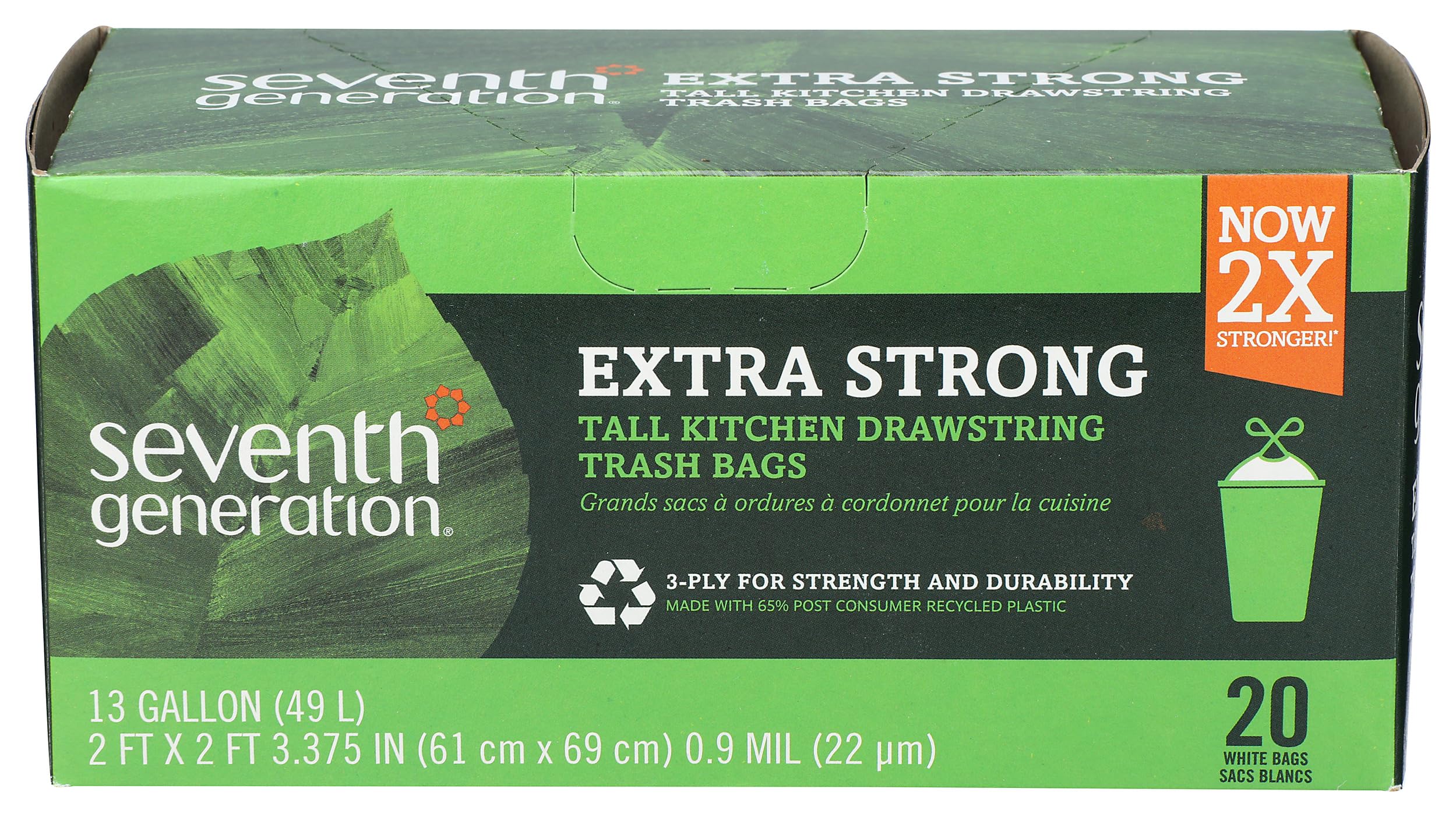 Seventh Generation Drawstring Kitchen Trash Bags