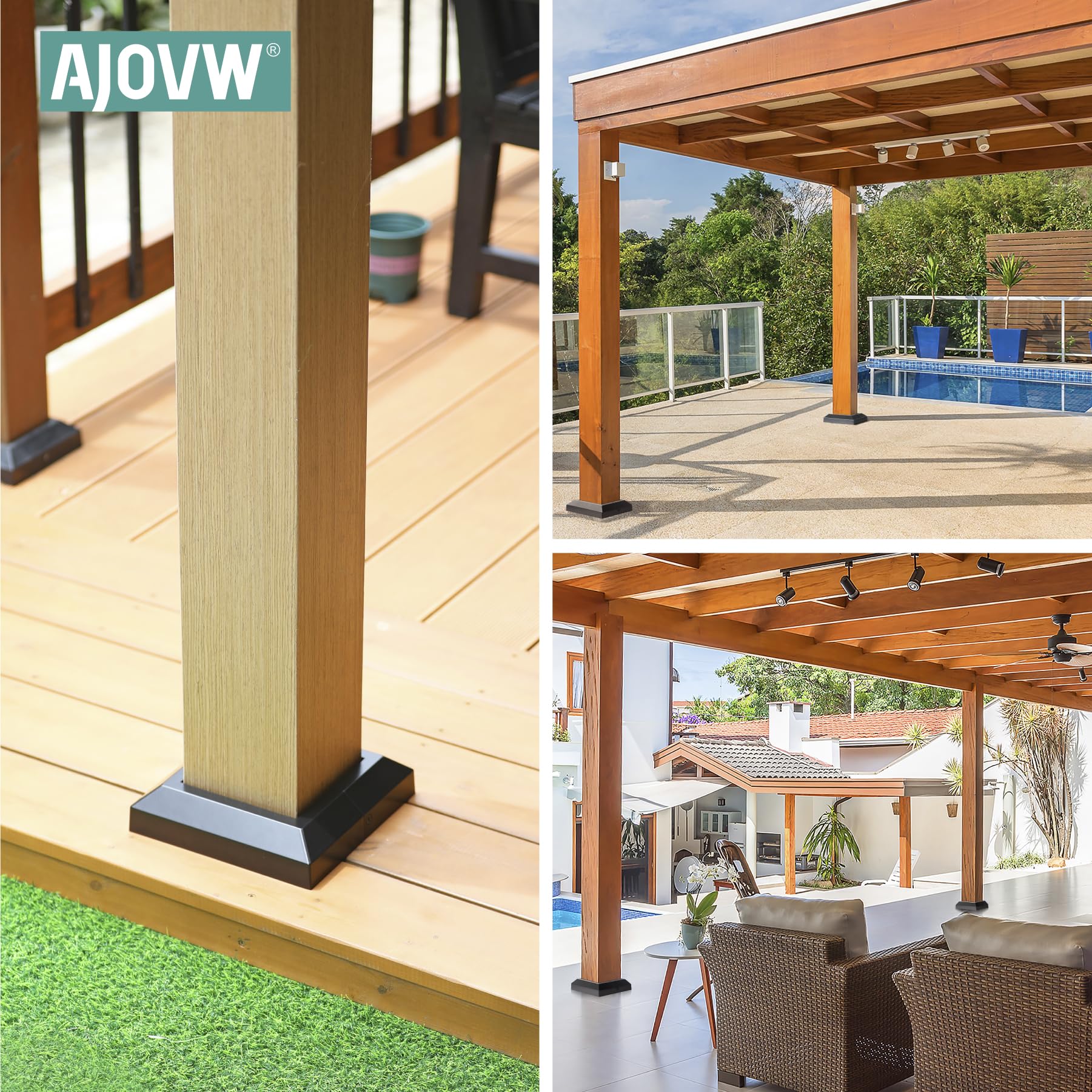 Decorative Patio Post Base Covers