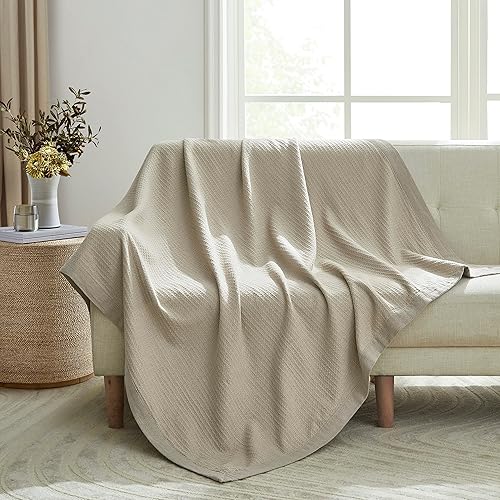 Miniatura 3 de Manta de lino para sofá con lino y algodón, manta para sofá con lino y algodón, manta de casa de campo, silla de estar para el hogar, regalo de lujo