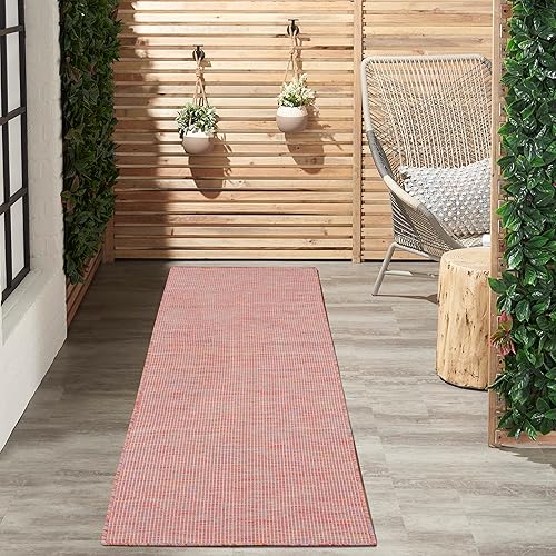 Nourison Positano Rainbow 2'2" x 12' Area Rug, Modern, Solid, Indoor/Outdoor, Easy Cleaning, Non Shedding, Bed Room, Living Room, Deck, Backyard (12' x Runner)
