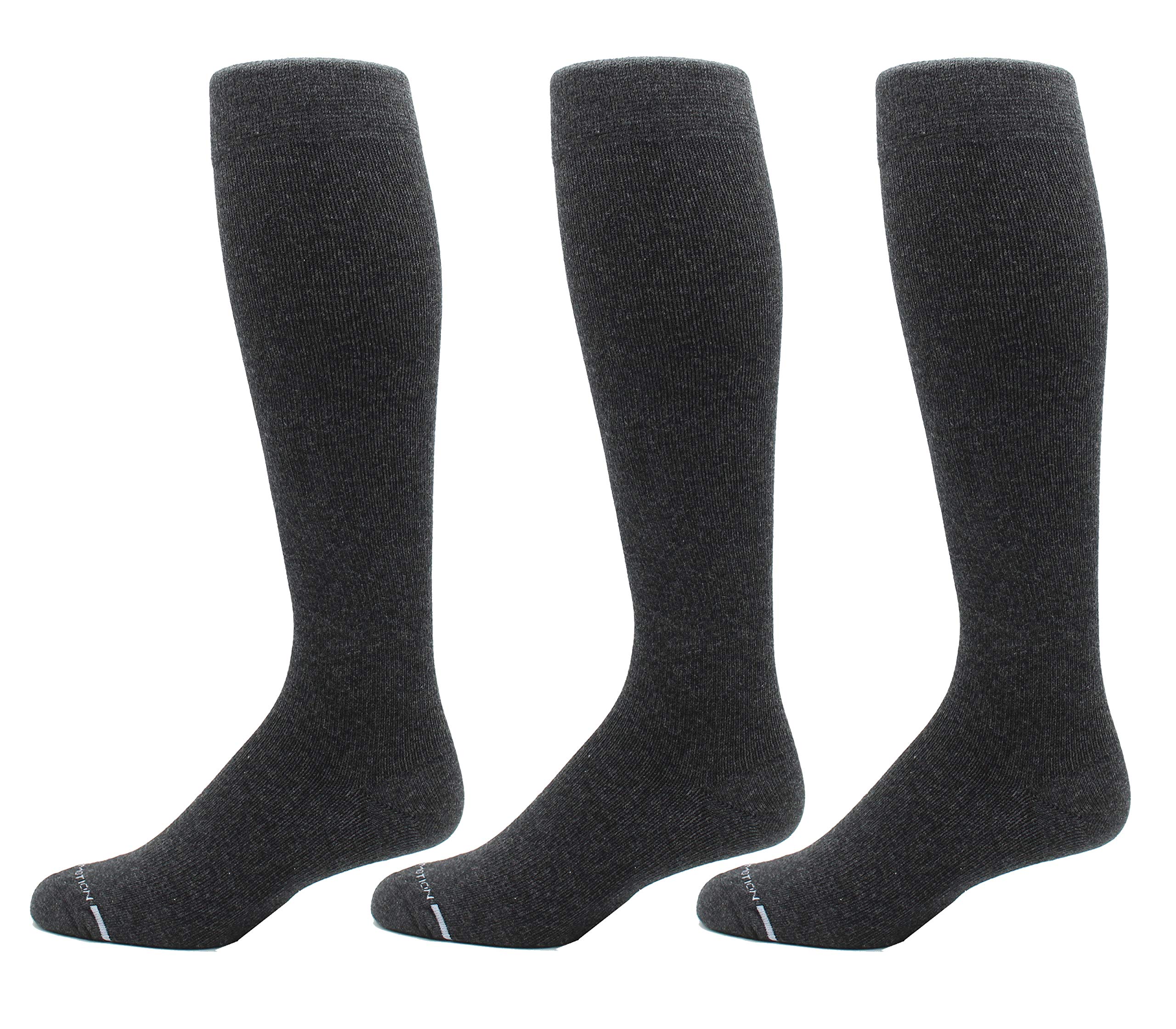 3 Pairs Men's Dr. Motion 8-15 mmHg Graduated Support Compression Knee High Socks
