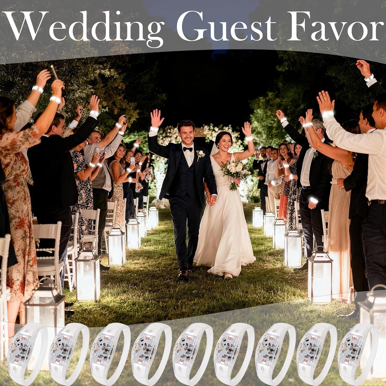 150 Pcs LED Glow Bracelets Sound Activated Light Up Bracelets for Adults Glow in the Dark Party Supplies Birthday Party Favors for Christmas, Halloween, Rave, New Year, Concert