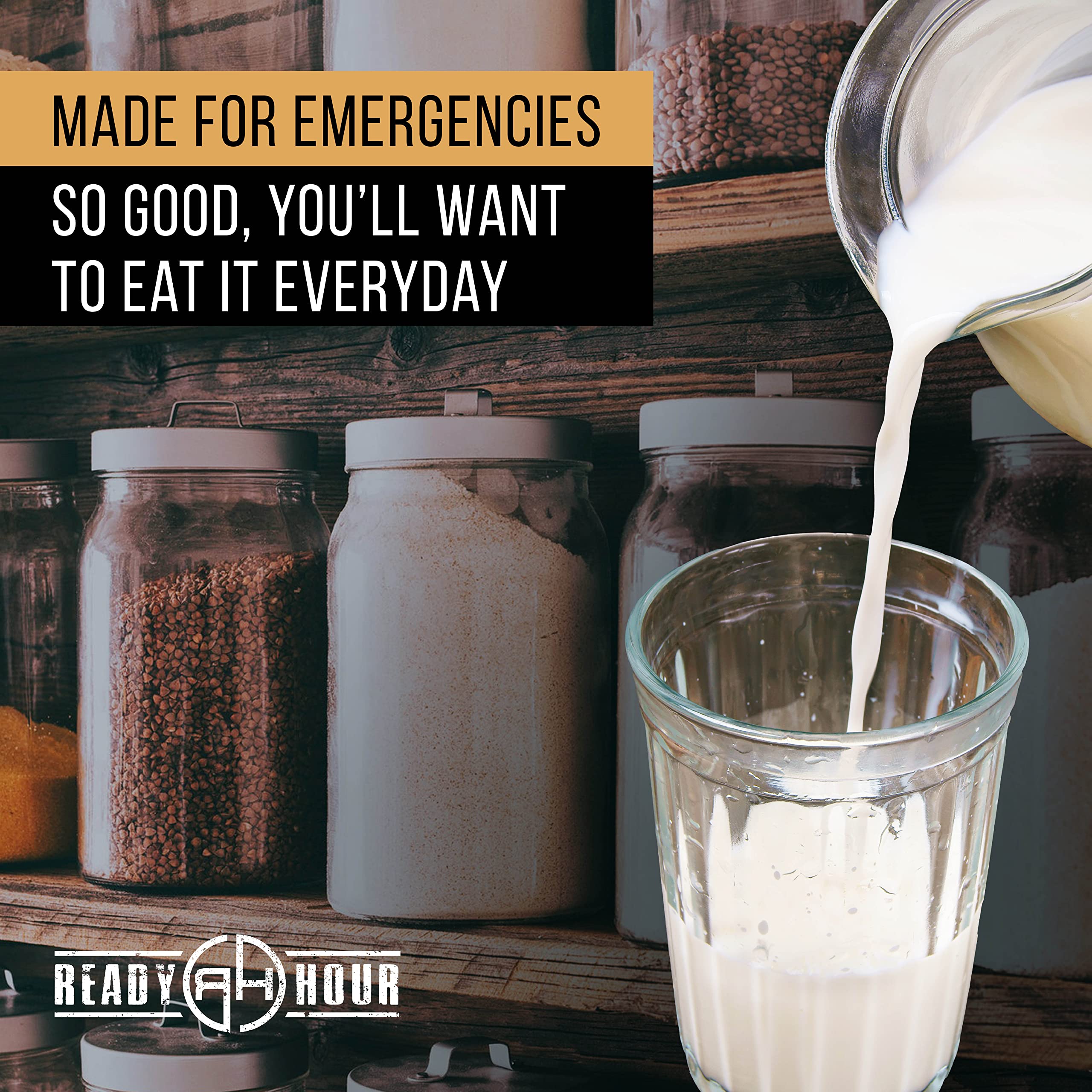 Ready Hour Lait en poudre en vrac, lactosérum non périssable, durée de conservation 25 ans, approvisionnement alimentaire d'urgence portable