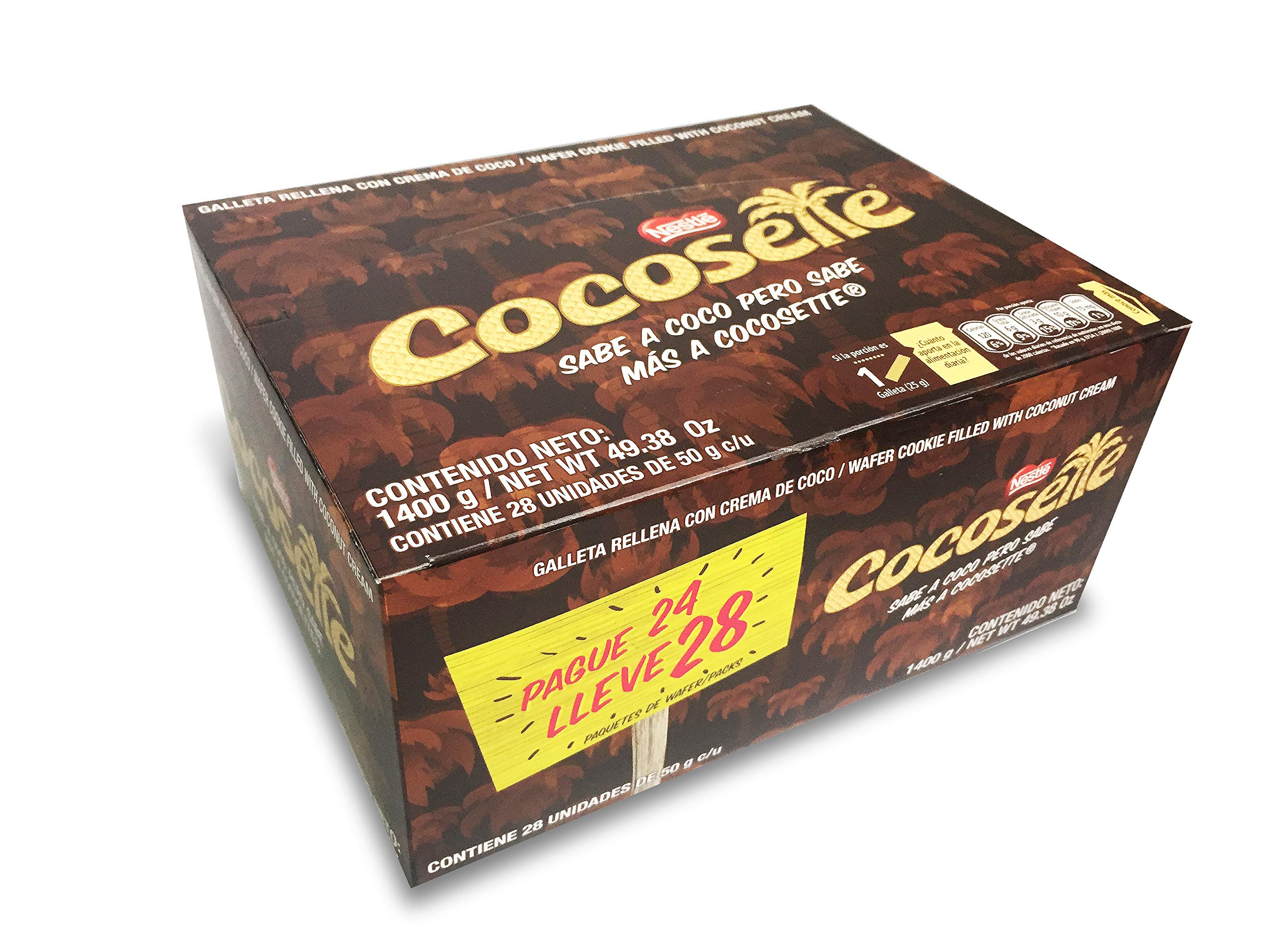 Cocosette – Confezione da 28 – Cialda ripieno con crema di cocco