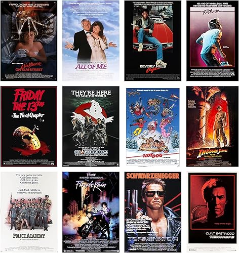 ArtDirect GalleryPack - Arte de pared  12 pósteres de película sin marco de 8 x 12 pulgadas de 1984, decoración coleccionable para el hogar u oficina