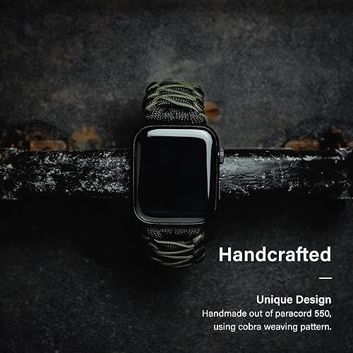 Miniatura 5 de KORDIZ Survivor Pro - Correa de nylon paracord para Apple Watch ULTRA 3, ULTRA 21 49mm y Series 11, 10, 9, 8, 7-1, SE3, SE2, SE 46mm 45mm 44mm 42mm