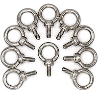 Vista 1 de Perno de ojo de elevación del hombro de la maquinaria del acero inoxidable (M6, 10 artículos)