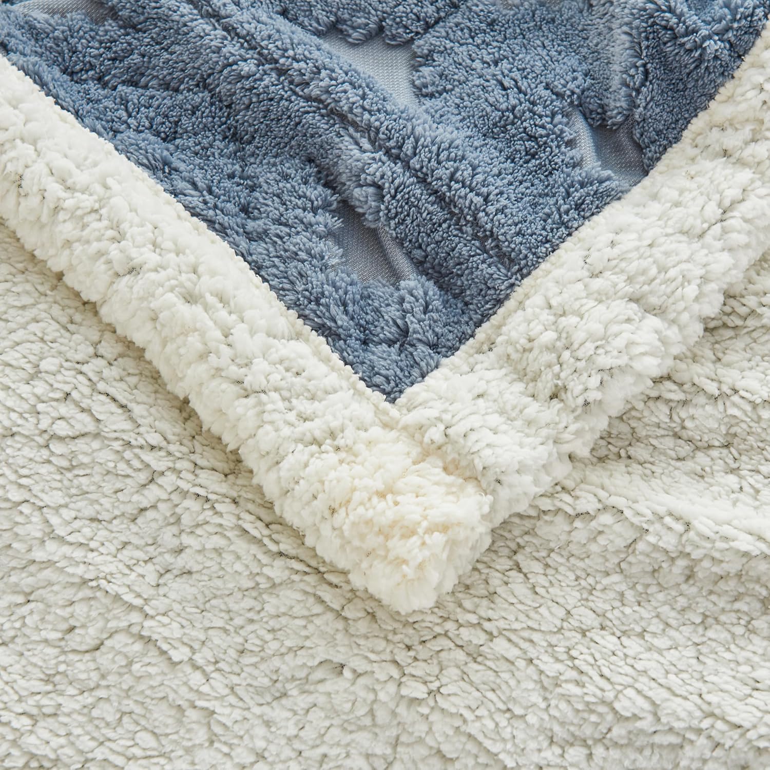 LEVINIS Boho Sherpa Fleece Blankets 80'' × 90'', Ultra Soft Aztec Queen Blanket for All Season, Cozy Plush Bohemian Throw Blanket for Bed/Couch/Sofa/Office/Camping, Blue Grey - Image 7