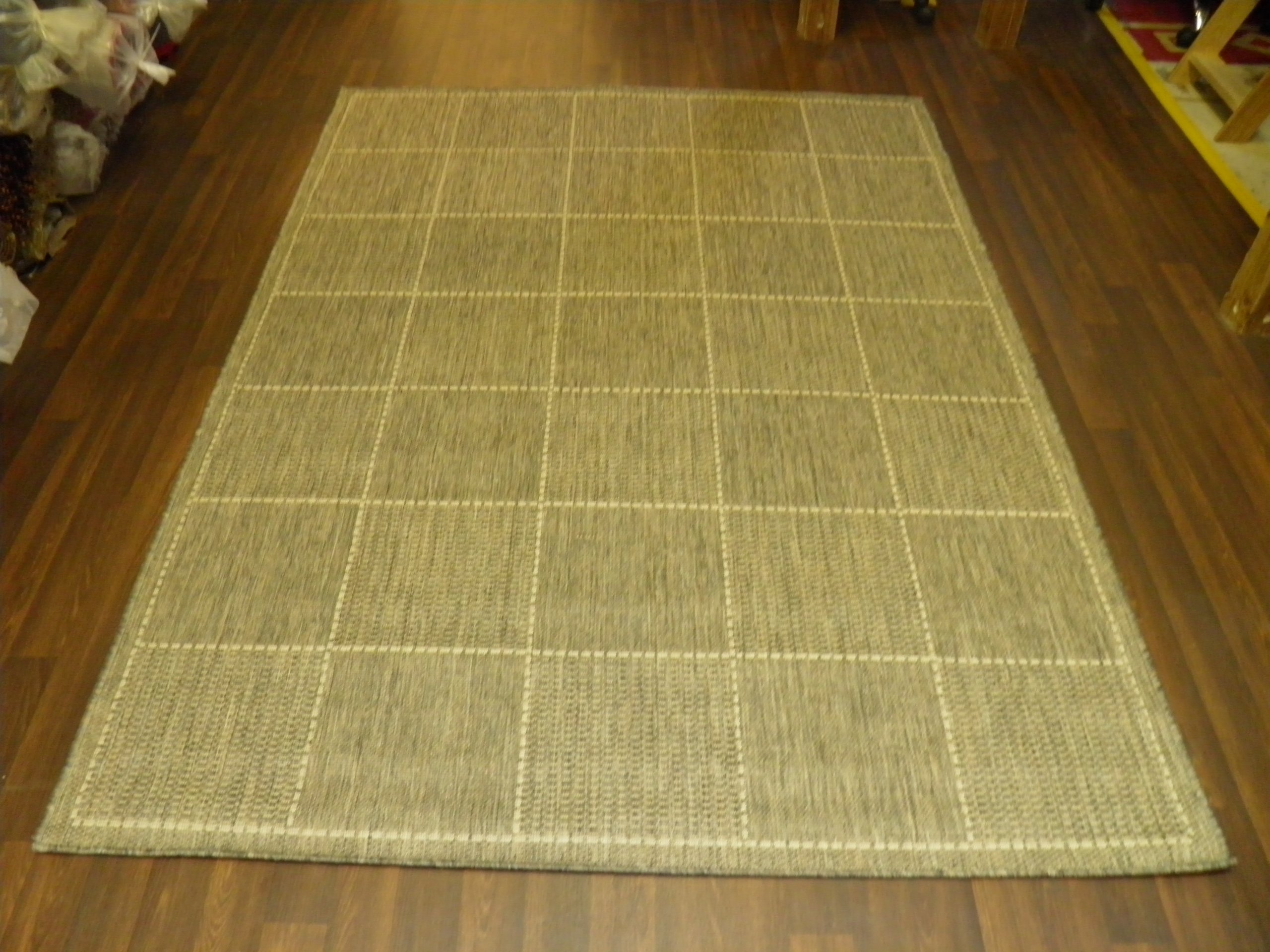 Orientalrugcompany Grey Flatweave Non Slip Easy Clean Kitchen Utility Caravan Top Quality 160Cm X 225Cm Mat/Rug In