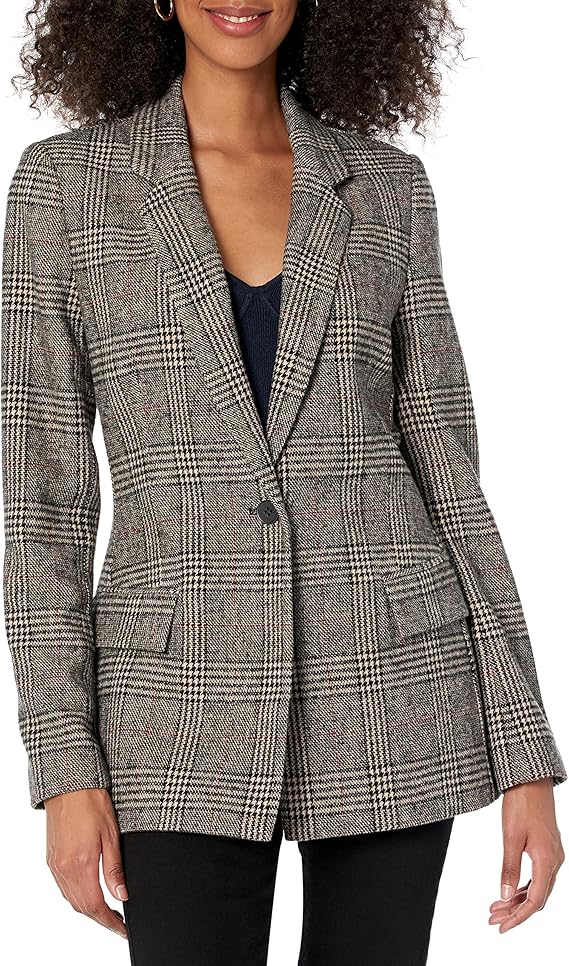 Plaid Long Blazer