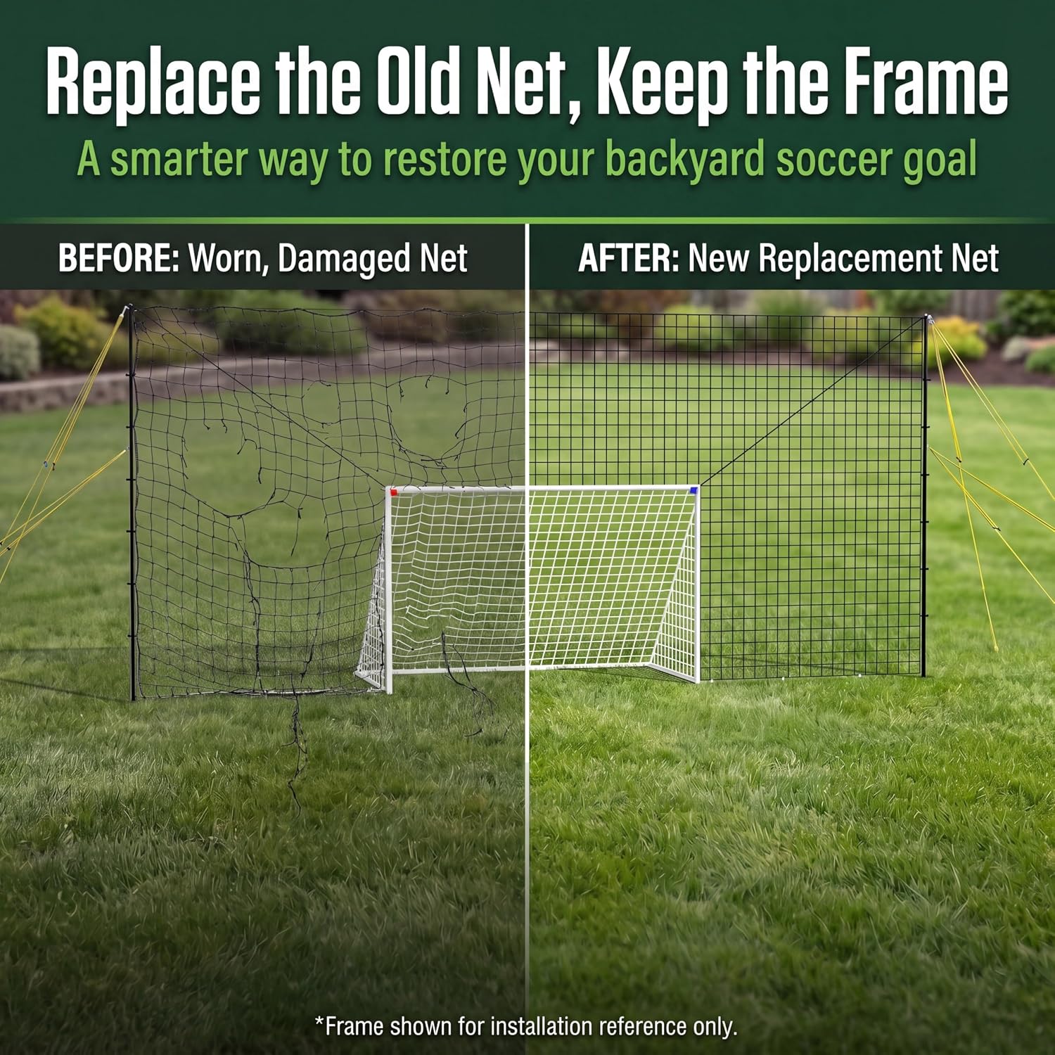 3-in-1 Soccer Goal with Rebounder & Backstop Net, Soccer Training Equipment for Backyard, Soccer Rebounder for Shooting, Passing & Ball Control, Kids & Youth