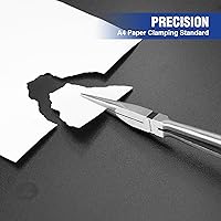 Vista 4 de WORKPRO Alicates de punta de aguja extra largos de 11" de primera calidad, abrazadera de papel de precisión, acero CRV resistente, empuñadura suave