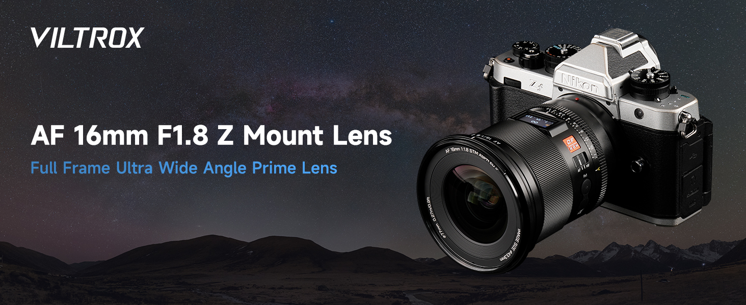 Amazon.com : VILTROX 16mm F1.8 Z Lens for Nikon Z Mount, Large