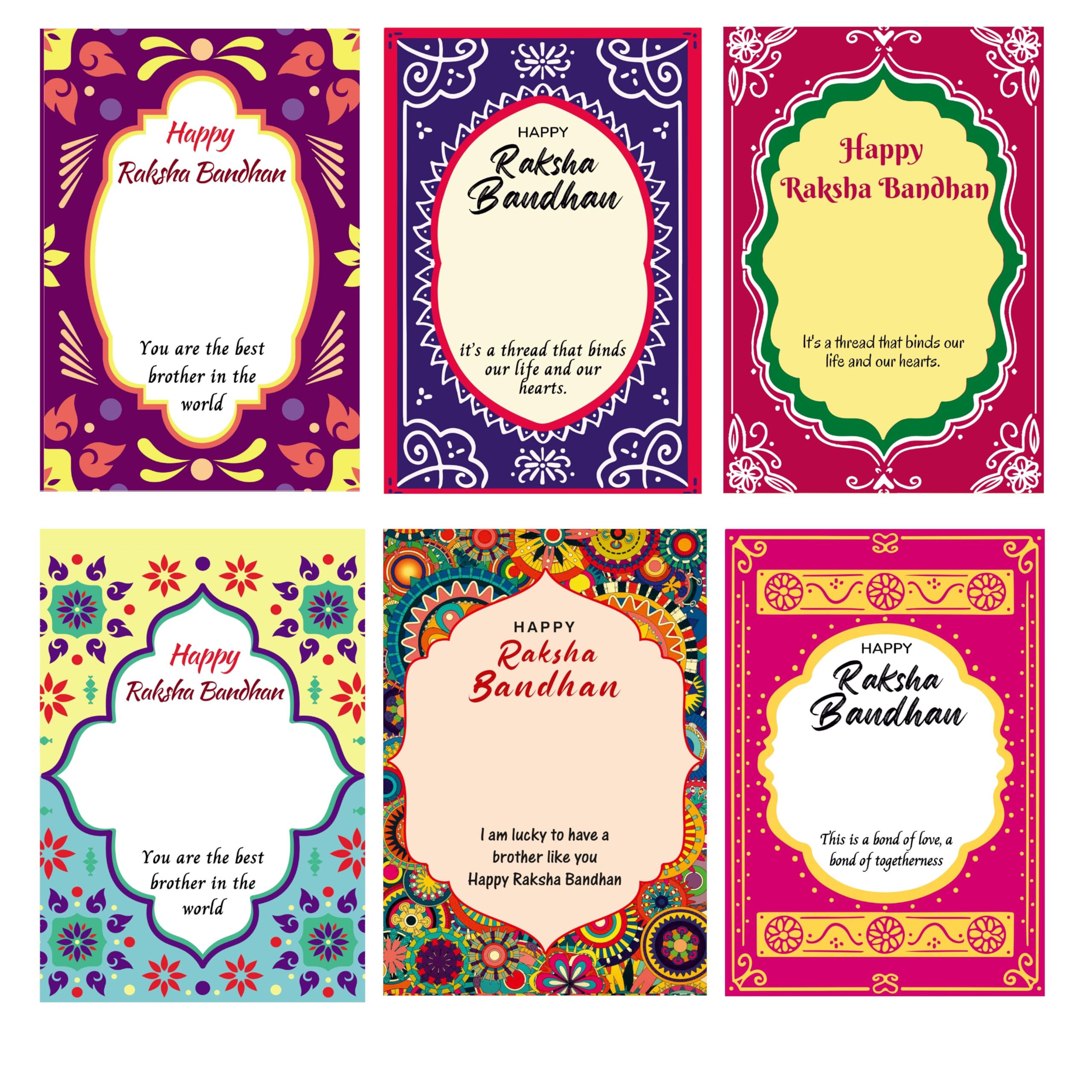 Khillayox Colorful Rakhi Packing Thik Cards for Rakhi Packaging| Rakhi Packing Material cards for Rakhi Packaging (Pack of 40)