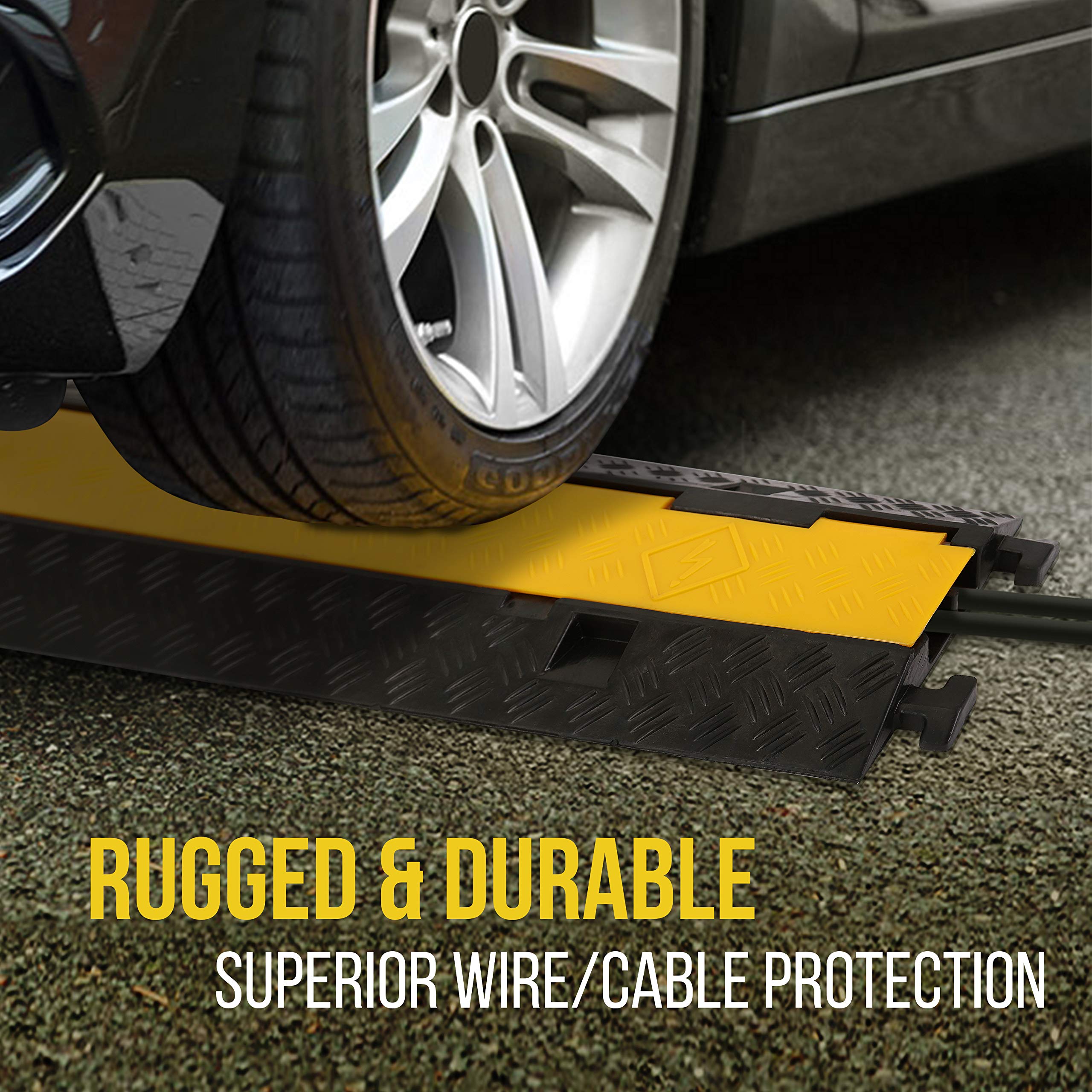 Durable Cable Ramp Protective Cover 2,000 lbs Max Heavy Duty Hose