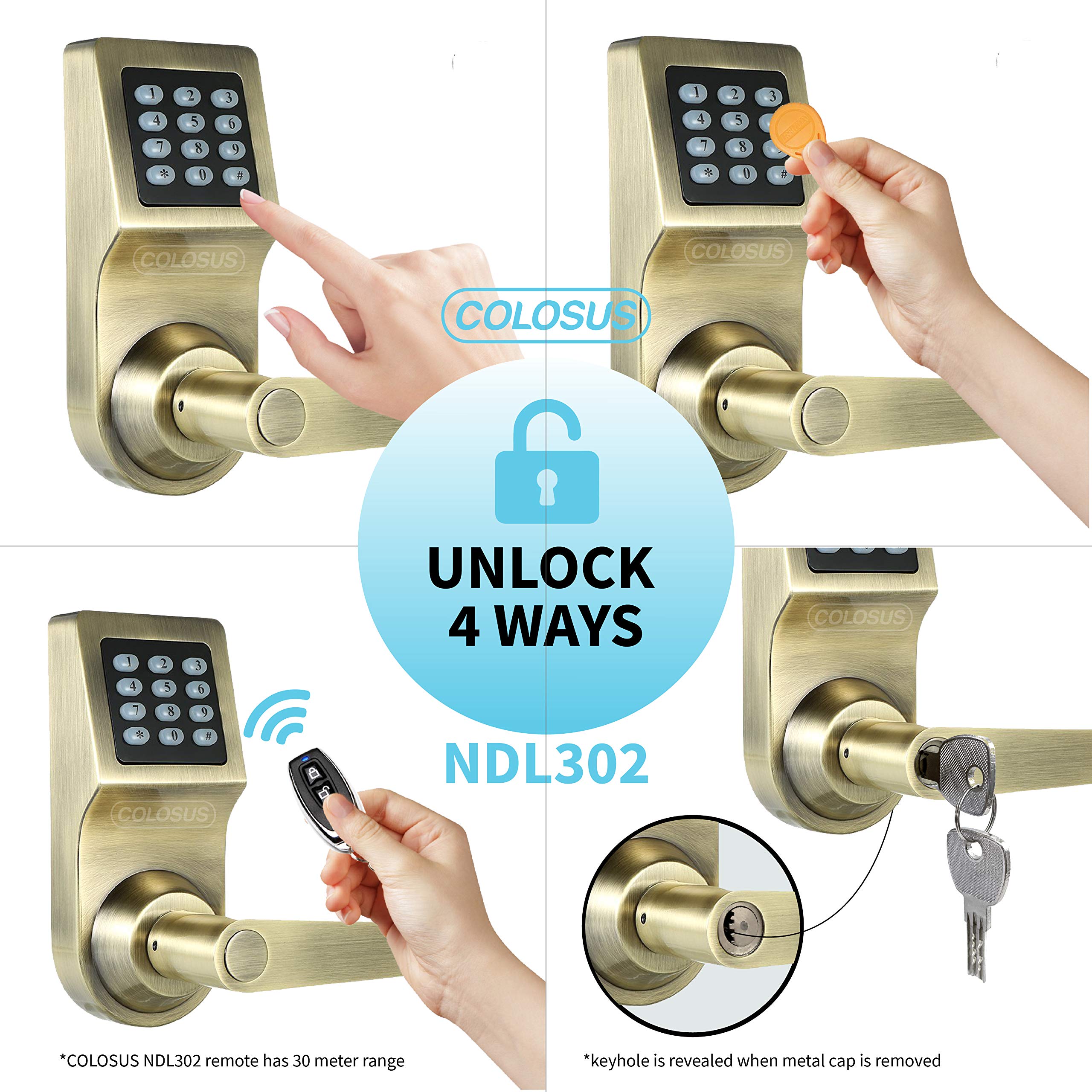 Colosus NDL302 Electronic Digital Keyless Door Lock, Keypad