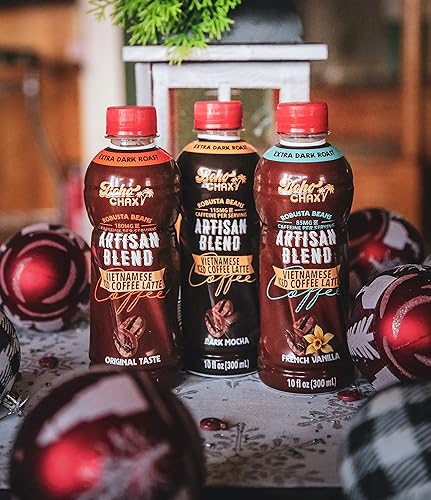 Boho Chax Café helado vietnamita, paquete variado con vainilla tradicional, moca y francesa