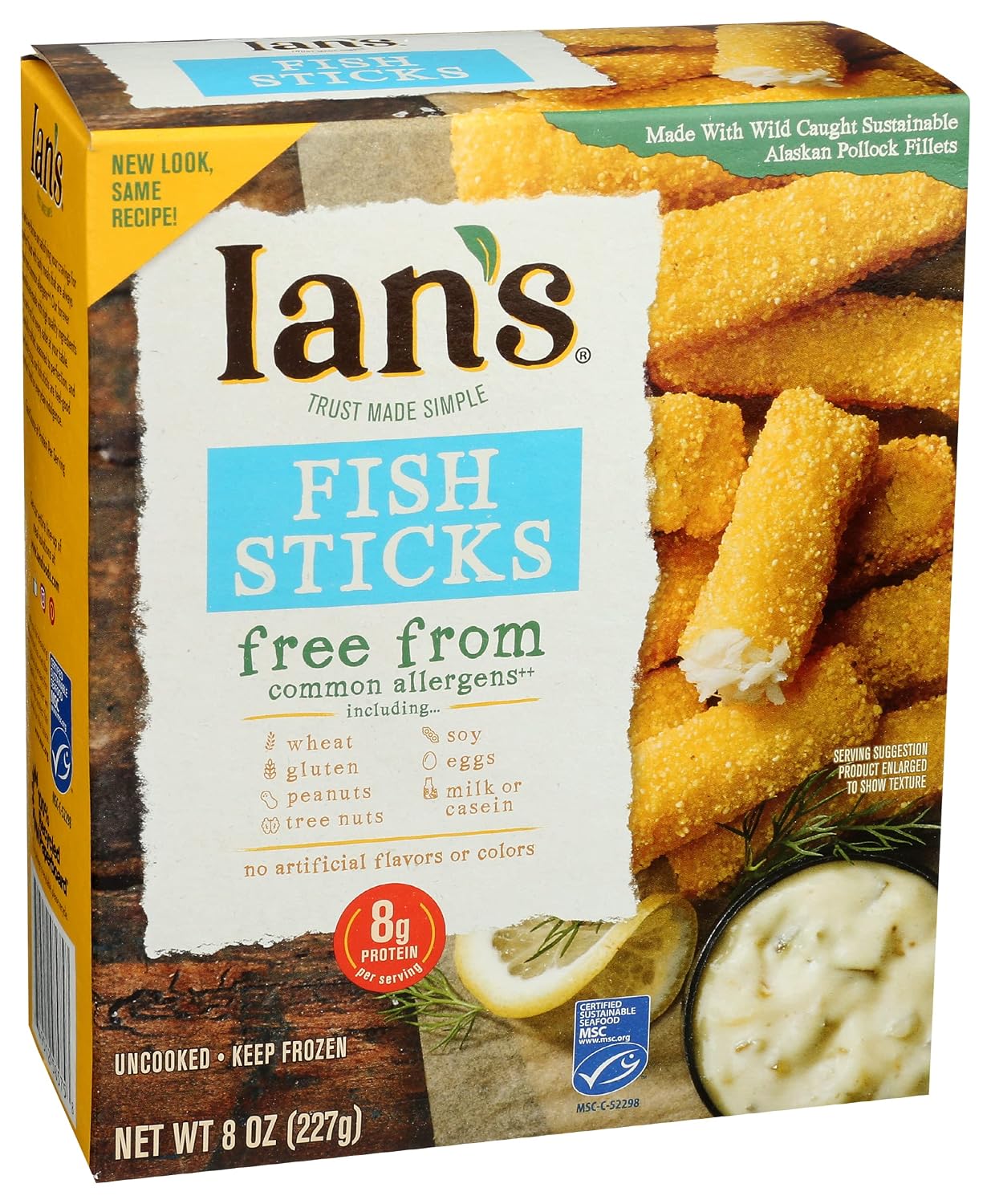 Ian's, Allergen Free Fish Sticks, 8 oz (Frozen)
