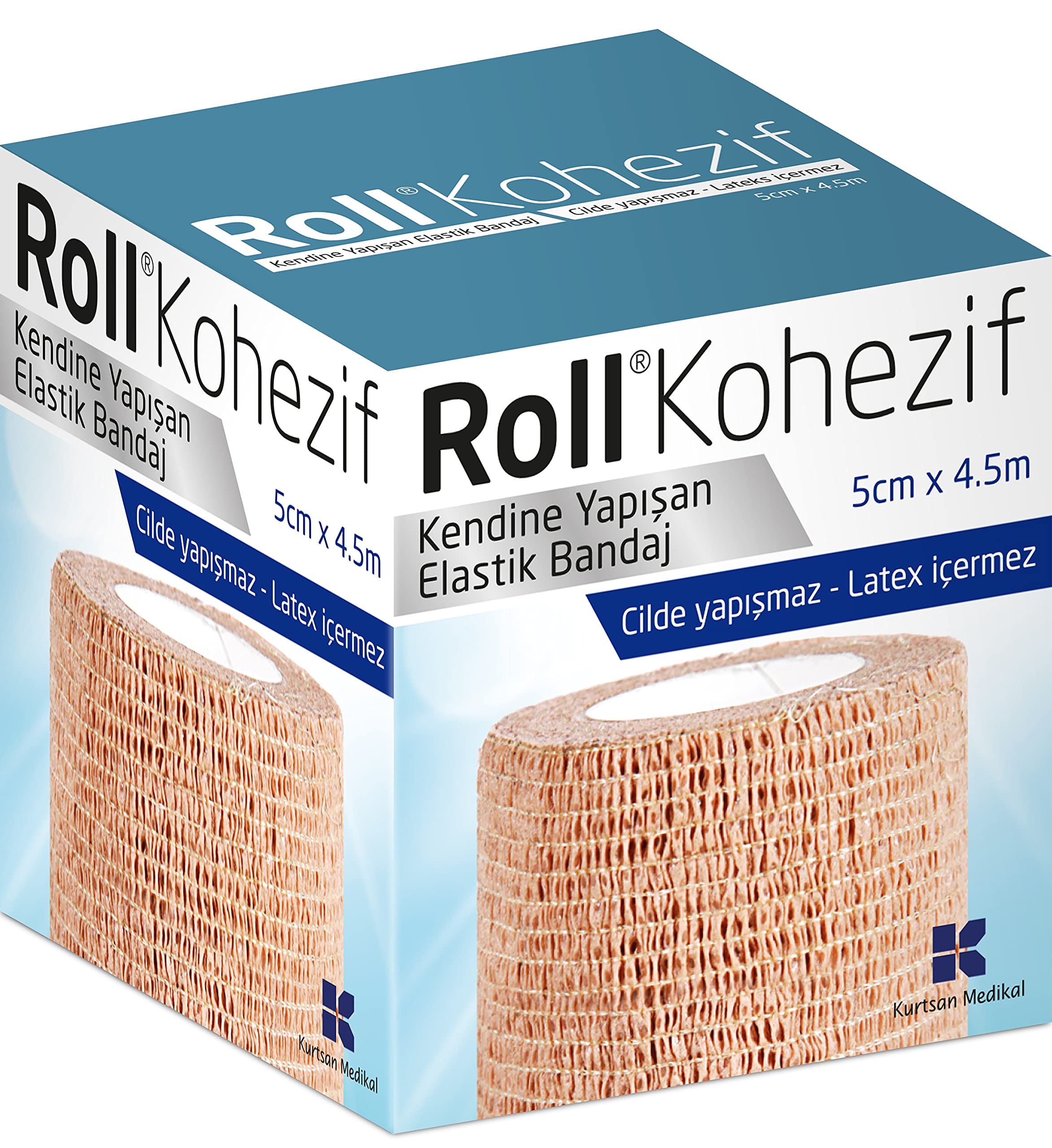 Roll 131522 Kohezif Bandaj 5 cm x 4.5 m : Amazon.com.tr: Sağlık ve