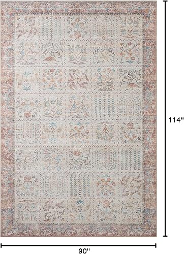 Miniatura 2 de Loloi Rifle Paper Co. Maison Collection MAO-08 - Alfombra de área color crema de 7 pies 6 pulgadas x 9 pies 6 pulgadas, altura de pelo de 0.19